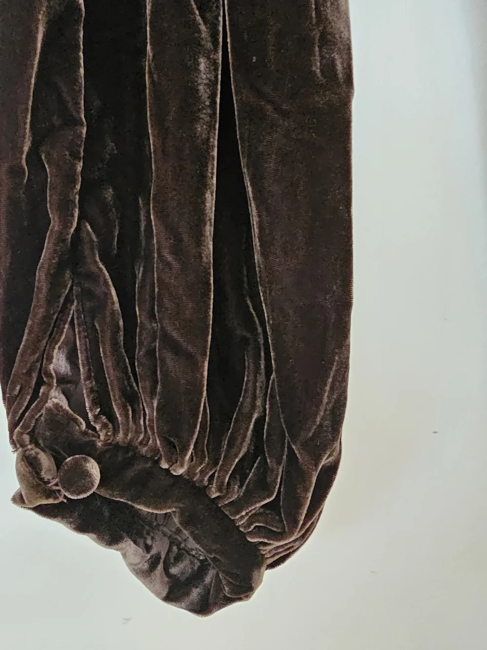 Zara NWT Corduroy Wide-Leg Velvet Pants - Dark Brown - Picture 3 of 3